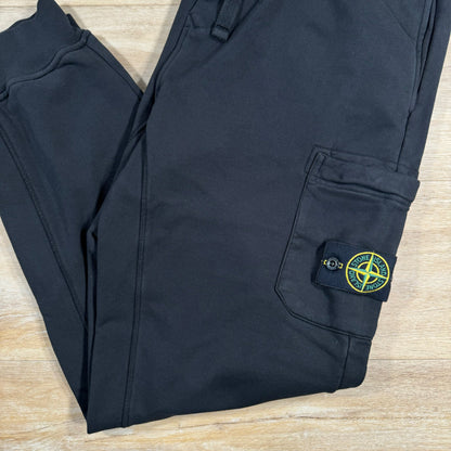 Stone Island Regular Fit Cargo Sweatpants in Black