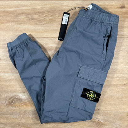 Stone Island Stretch Cotton Tela Cargo Pants in Avio Blue