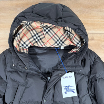 Burberry Hooded Puffer Jacket in Black