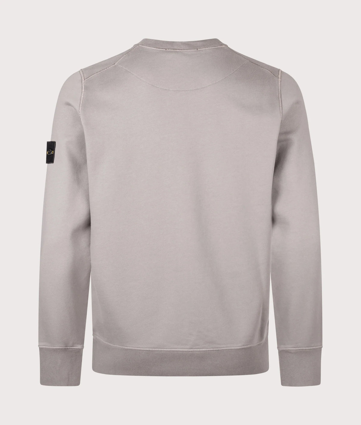 Stone Island Organic Cotton Fleece Crewneck Sweatshirt in Grey