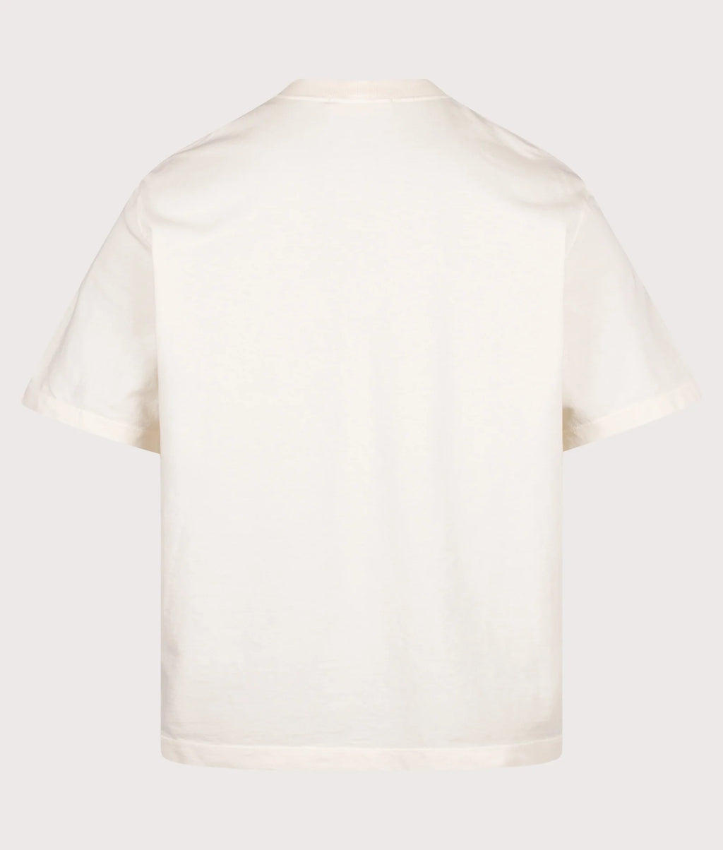 Stone Island Combed Organic Cotton T-Shirt in Ivory