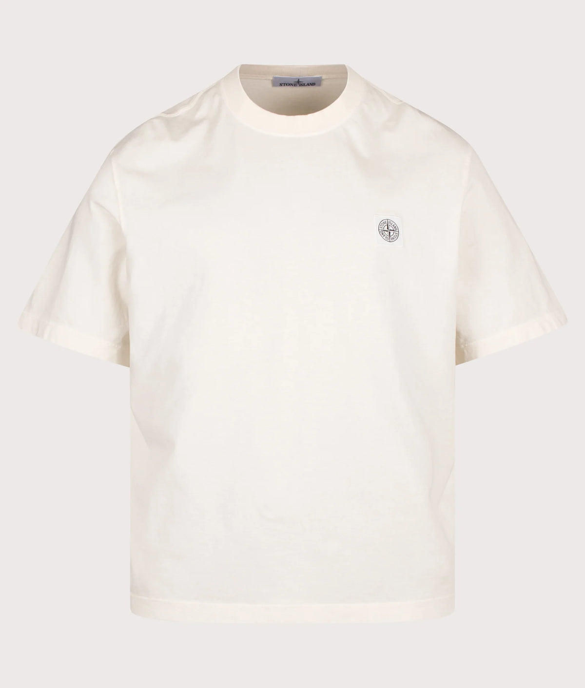 Stone Island Combed Organic Cotton T-Shirt in Ivory