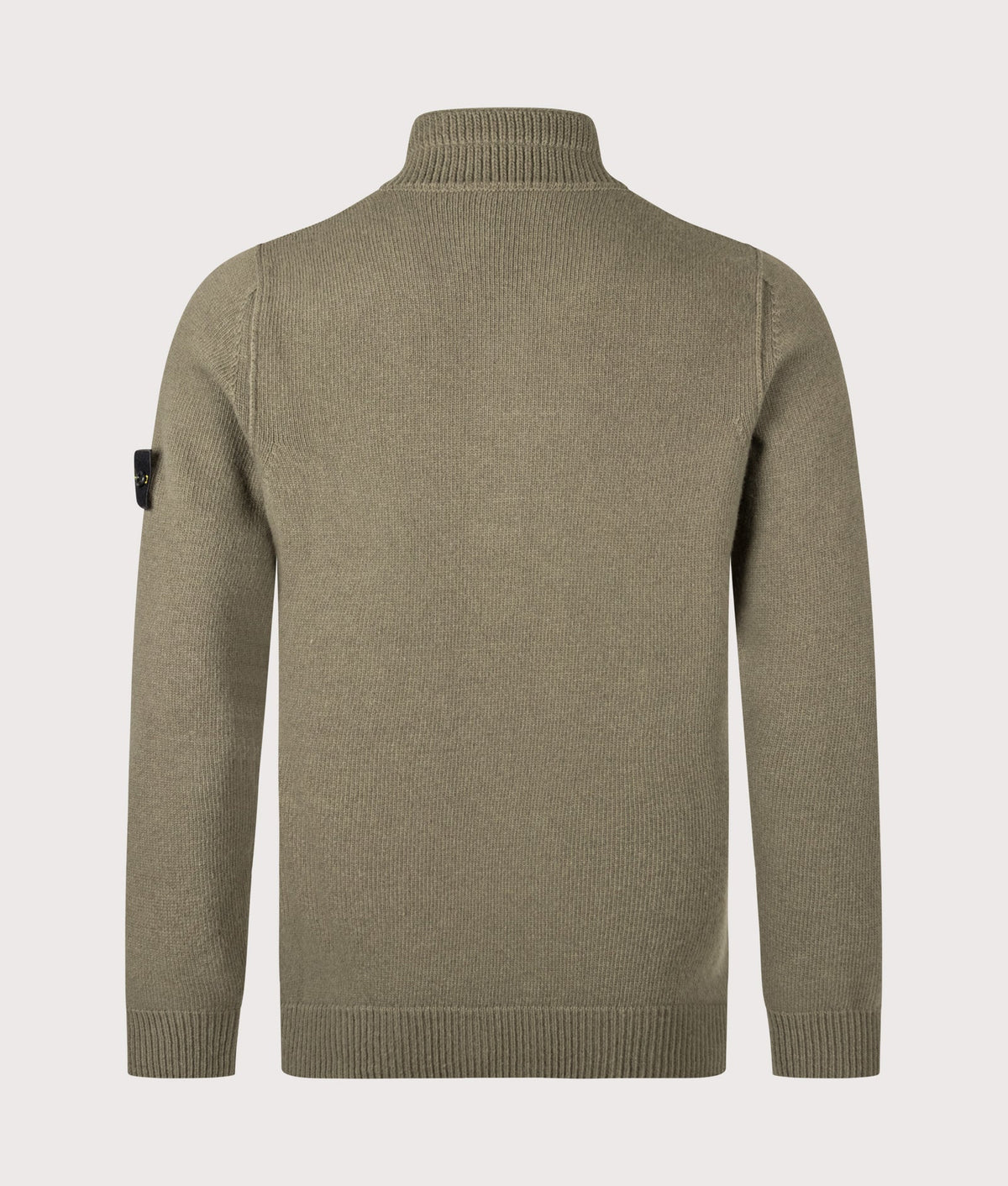 Stone Island Lambswool Half-Zip Jumper in Military Green