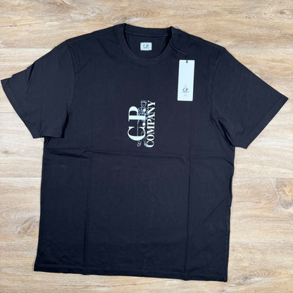 C.P. Company Vertical Logo T-Shirt in Black