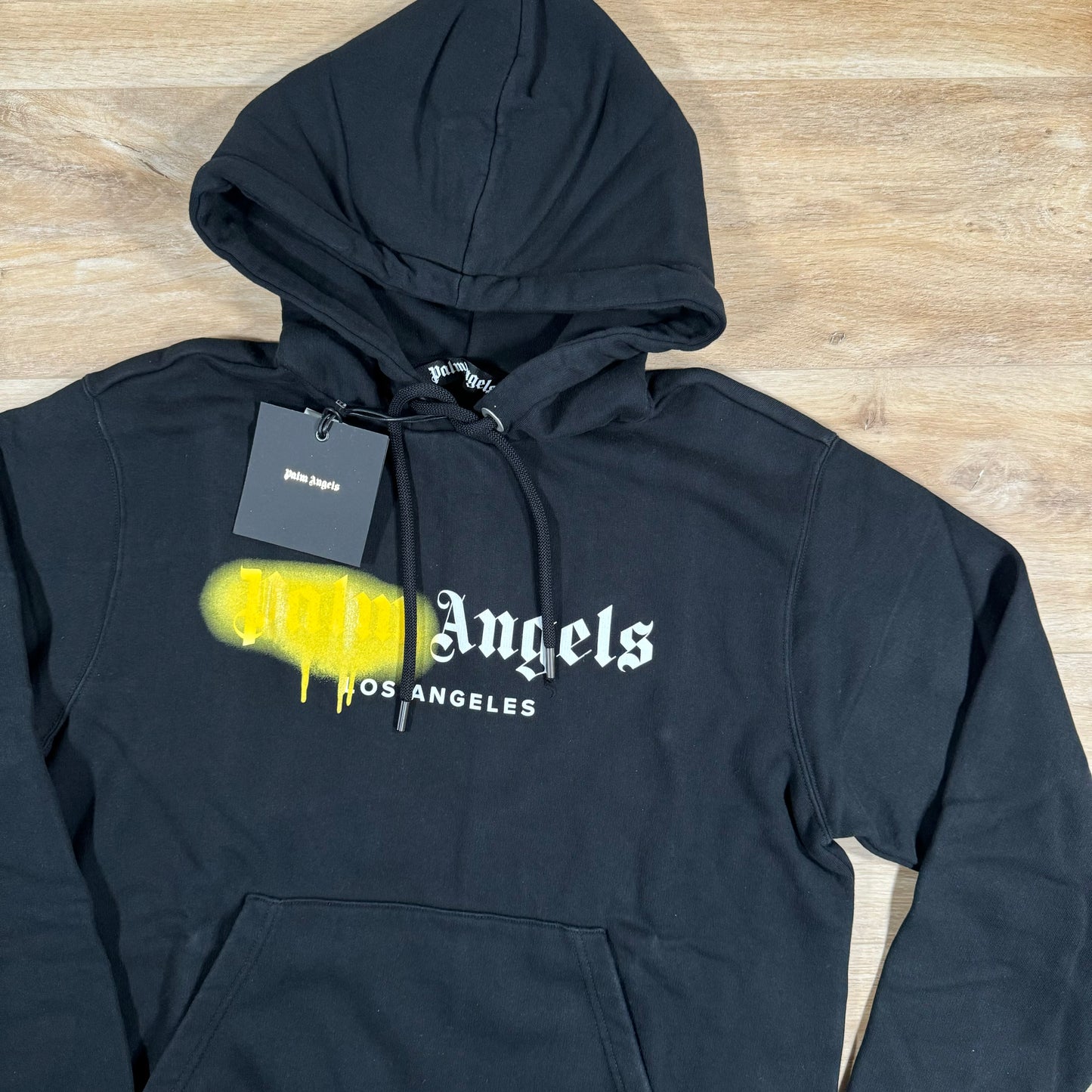 Palm Angels Los Angeles Sprayed Hoodie in Black