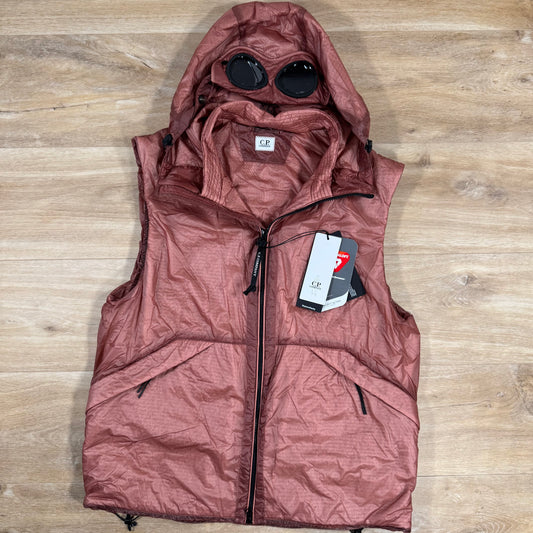 C.P. Company Nada Shell Primaloft Goggle Vest in Canyon Clay - Pink