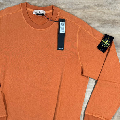 Stone Island Old Treatment Crewneck Sweatshirt in Orange