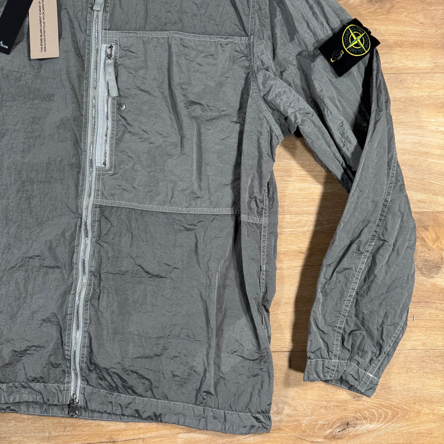 Stone Island Nylon Metal Overshirt in Pearl Grey