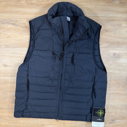 Stone Island Seamless Tunnel Nylon Down-TC Vest in Navy