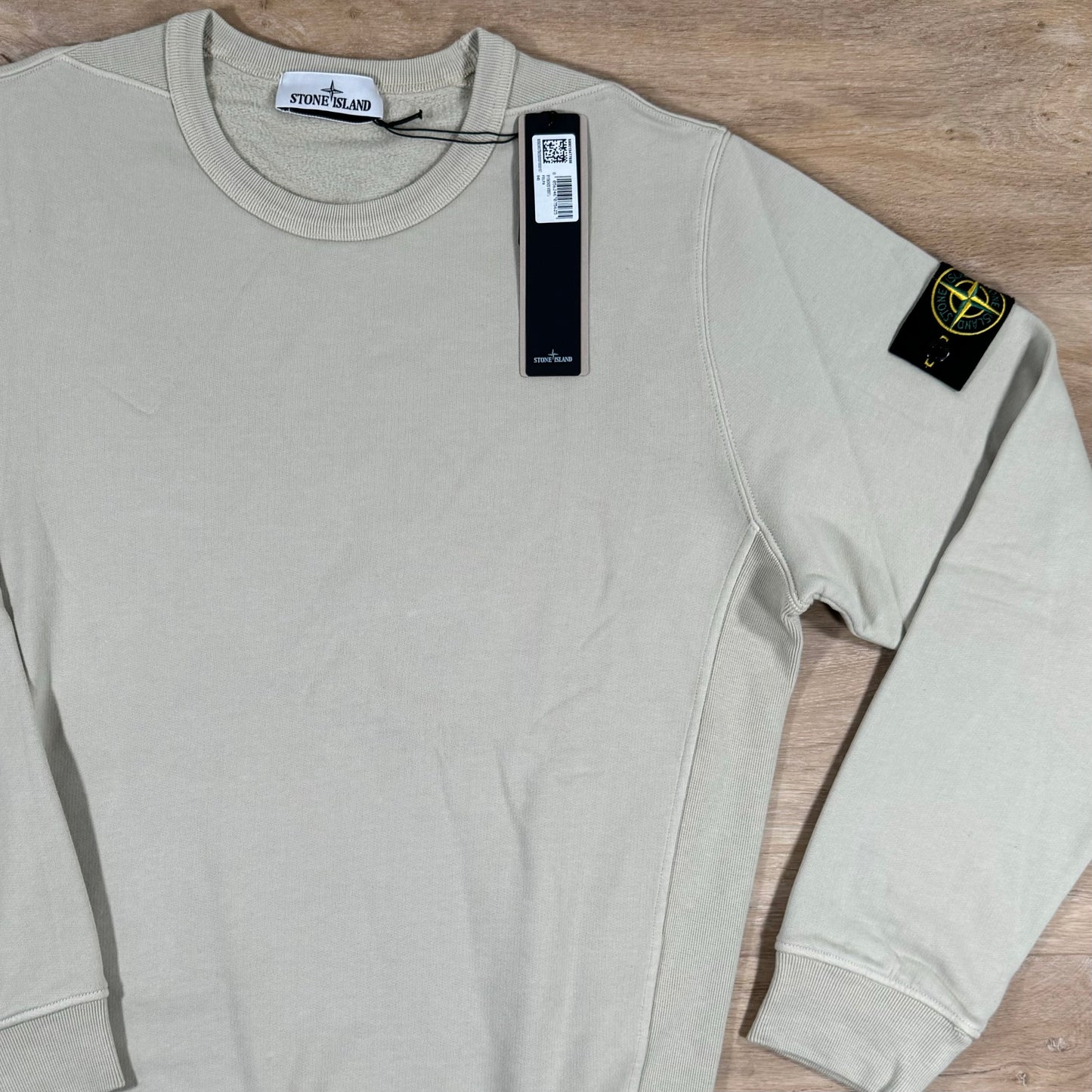 Stone Island Garment Dyed Crewneck Sweatshirt in Plaster