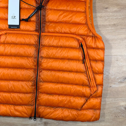 C.P. Company D.D. Shell Goggle Down Gilet in Russet Orange