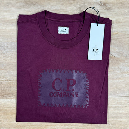 C.P. Company Stitch Block Logo T-Shirt in Potent Purple