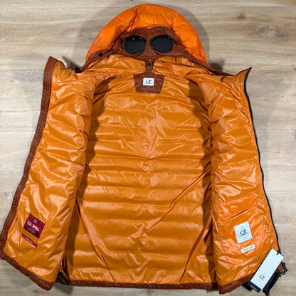 C.P. Company D.D. Shell Goggle Down Gilet in Russet Orange