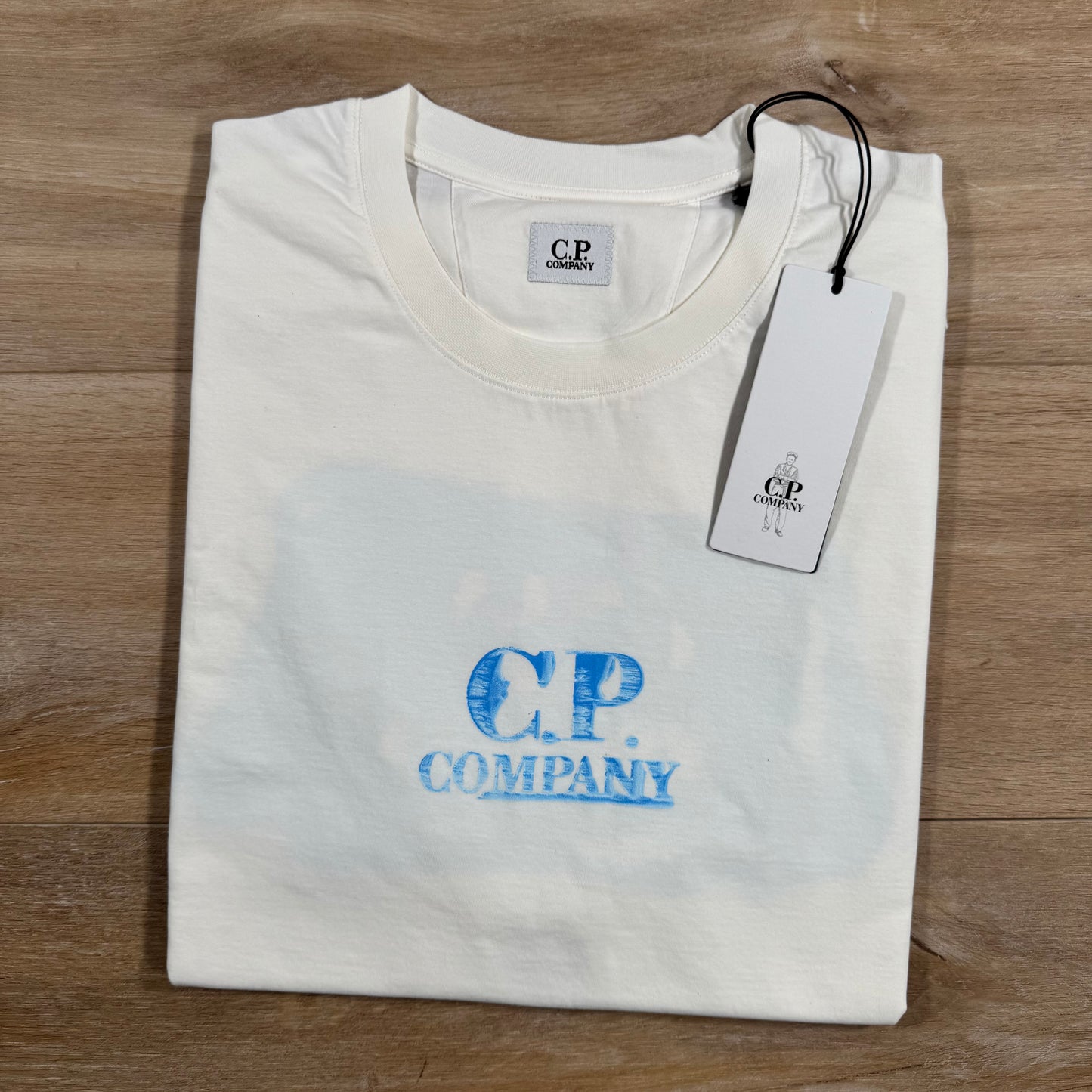 C.P. Company Graphic Logo T-Shirt in Gauze White