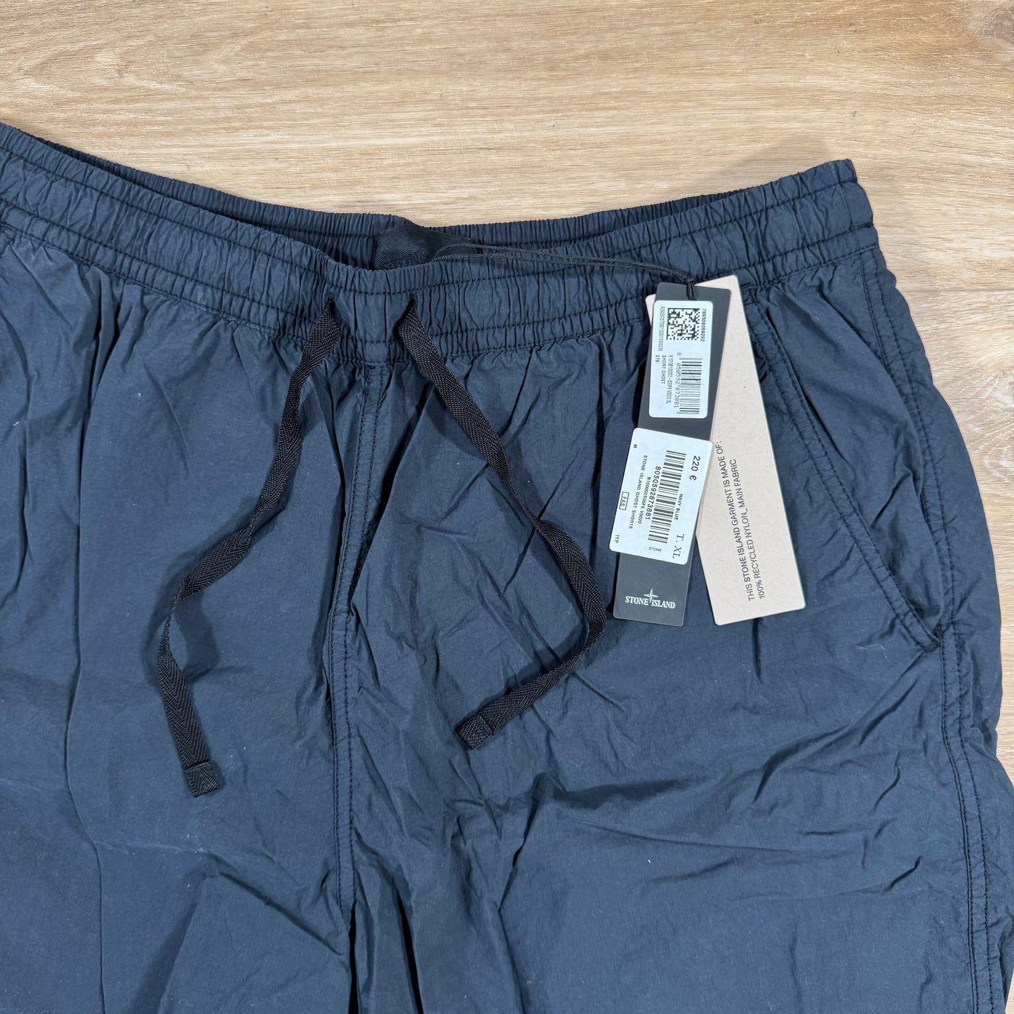 Stone Island Nylon Smerigliato Ghost Swim Shorts in Navy