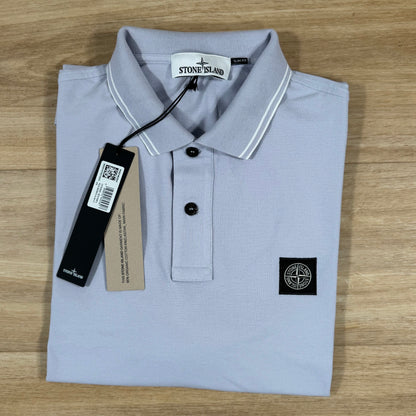 Stone Island Organic Cotton Pique Polo Shirt in Lilac