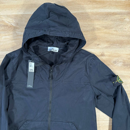 Stone Island Supima Twill Stretch-TC Hooded Overshirt in Navy