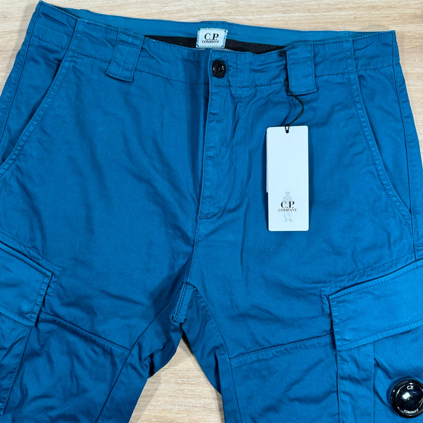 C.P. Company Stretch Cargo Shorts in Ink Blue