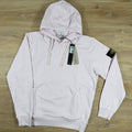 Stone Island Organic Cotton Fleece Pullover Hoodie in Antique Rose