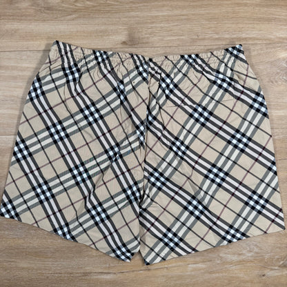 Burberry Check Swim Shorts in Alabaster