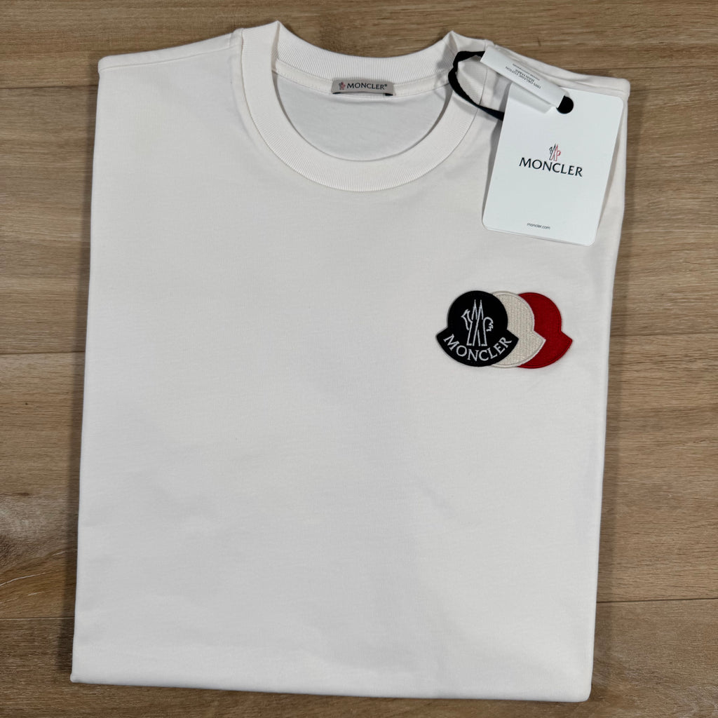 Moncler Triple Logo T-Shirt in White
