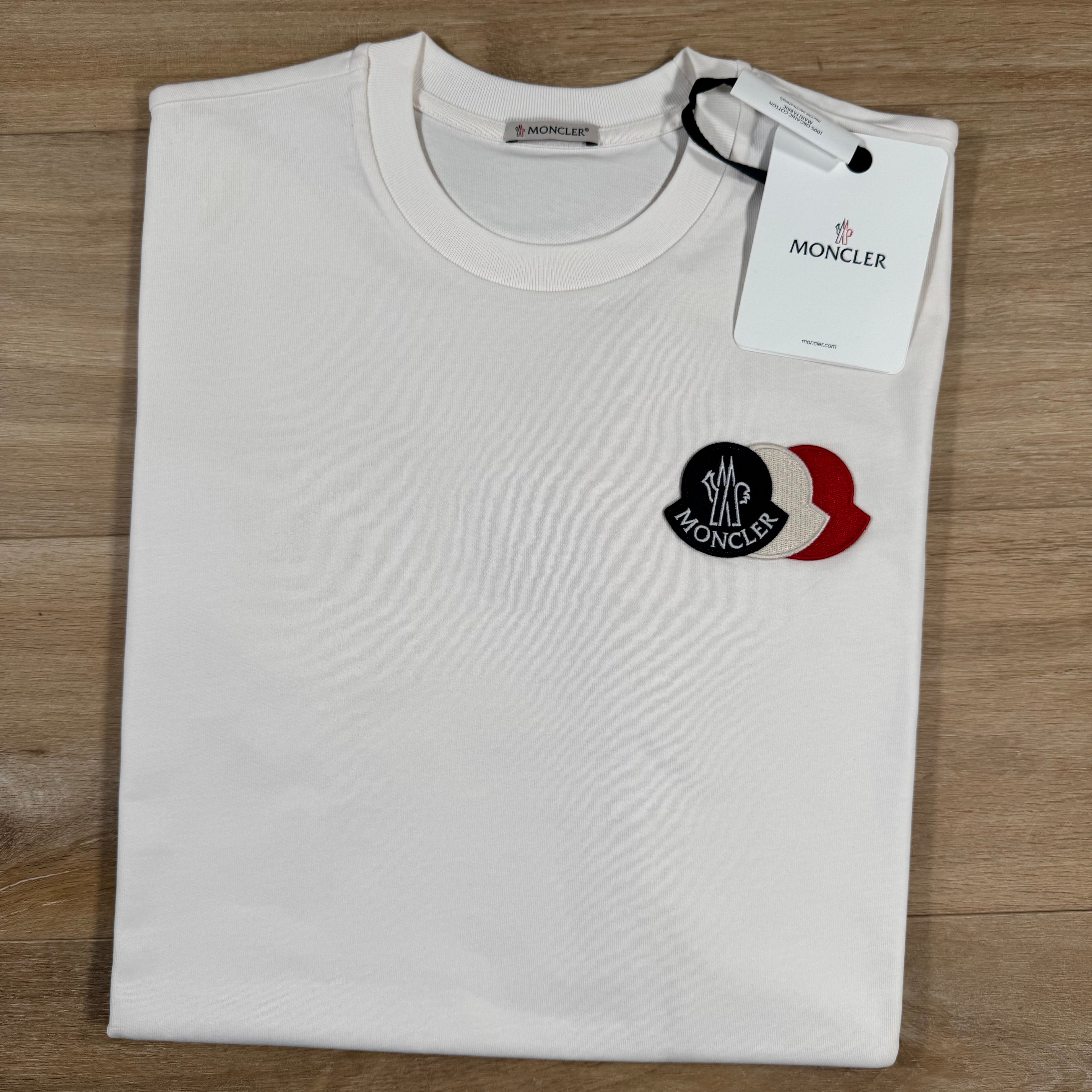 Moncler Triple Logo T-Shirt in White