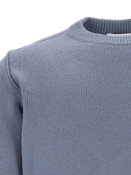 Stone Island Lambswool Crewneck Jumper in Steel Blue