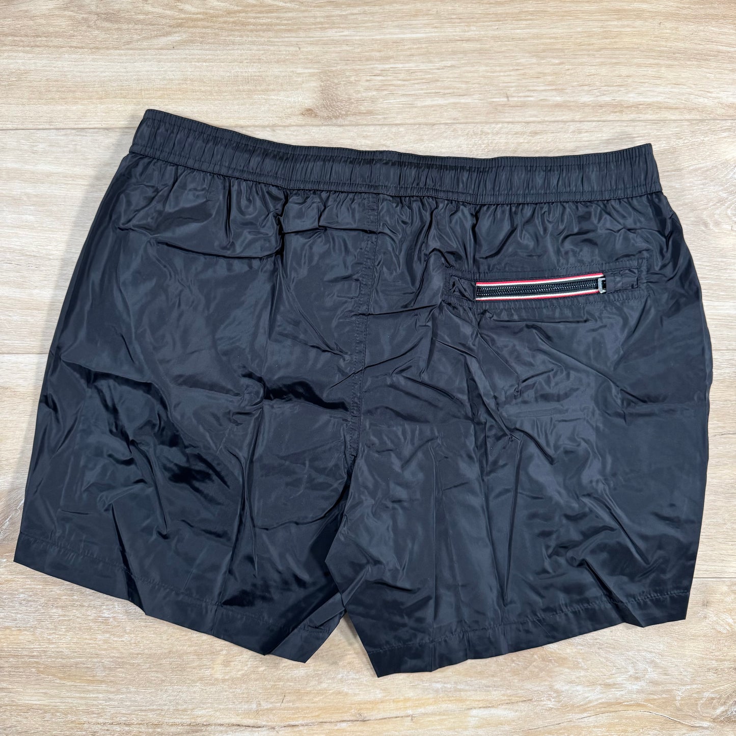 Moncler Logo Patch Swim Shorts in Black