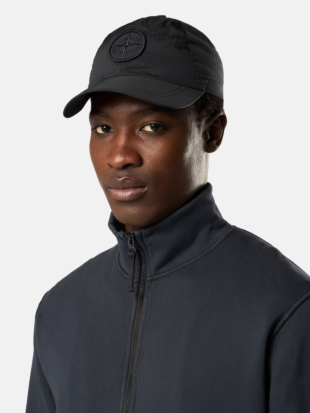 Stone Island Nylon Metal Baseball Cap in Black