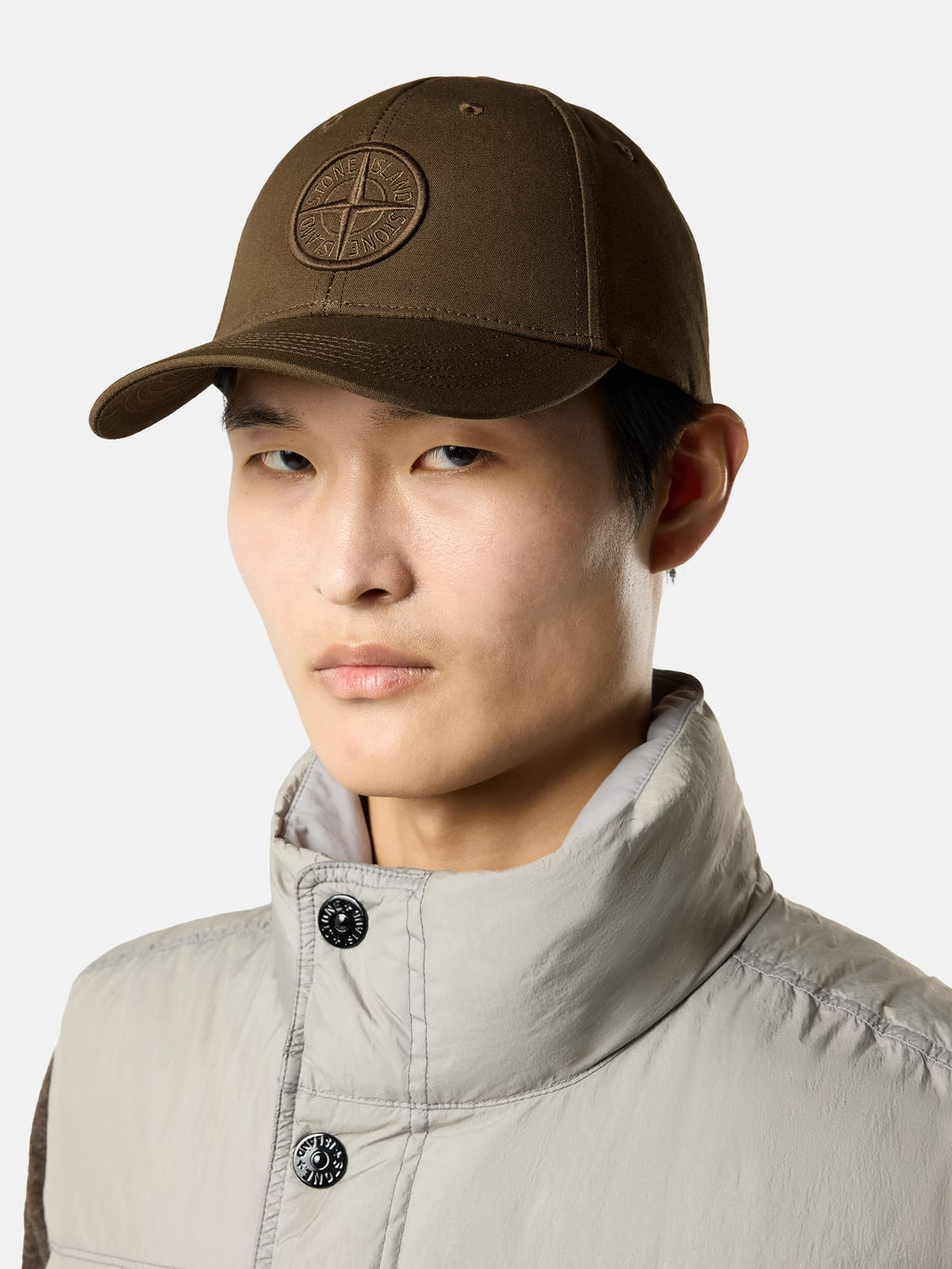 Stone Island Cotton Reps Baseball Cap in Military Green