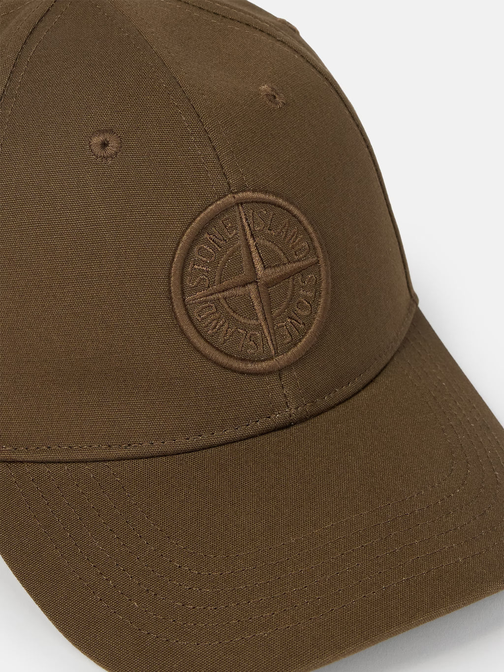 Stone Island Cotton Reps Baseball Cap in Military Green