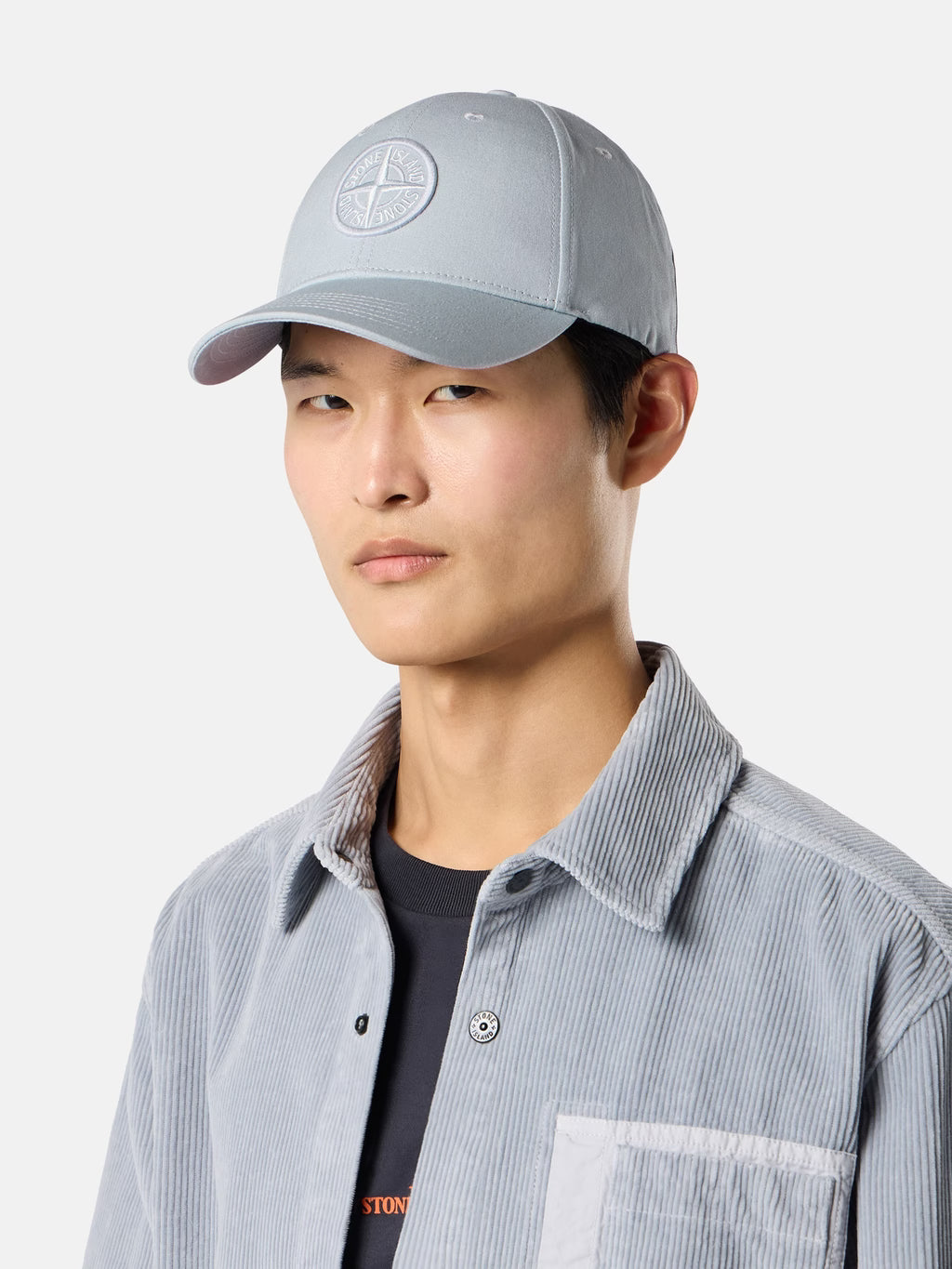 Stone Island Cotton Reps Baseball Cap in Ash Grey