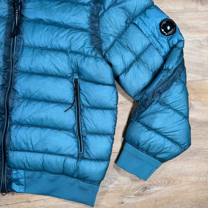 C.P. Company D.D. Shell Lens Down Jacket in Aegean Blue