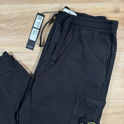 Stone Island Regular Fit Cargo Sweatpants in Black