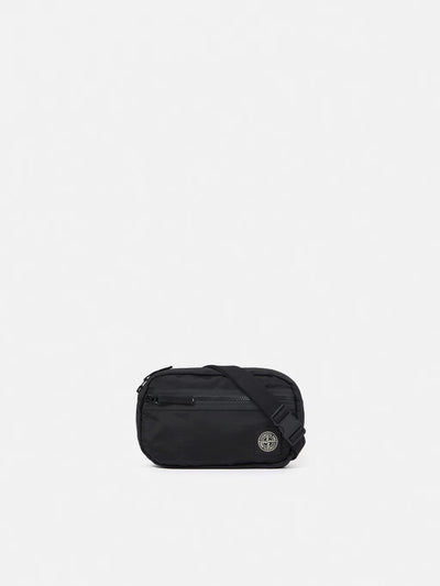 Stone Island Coated Nylon Metal Belt Bag in Black