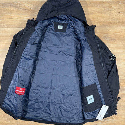 C.P. Company Chrome-R Hooded Zipped Lens Overshirt in Navy