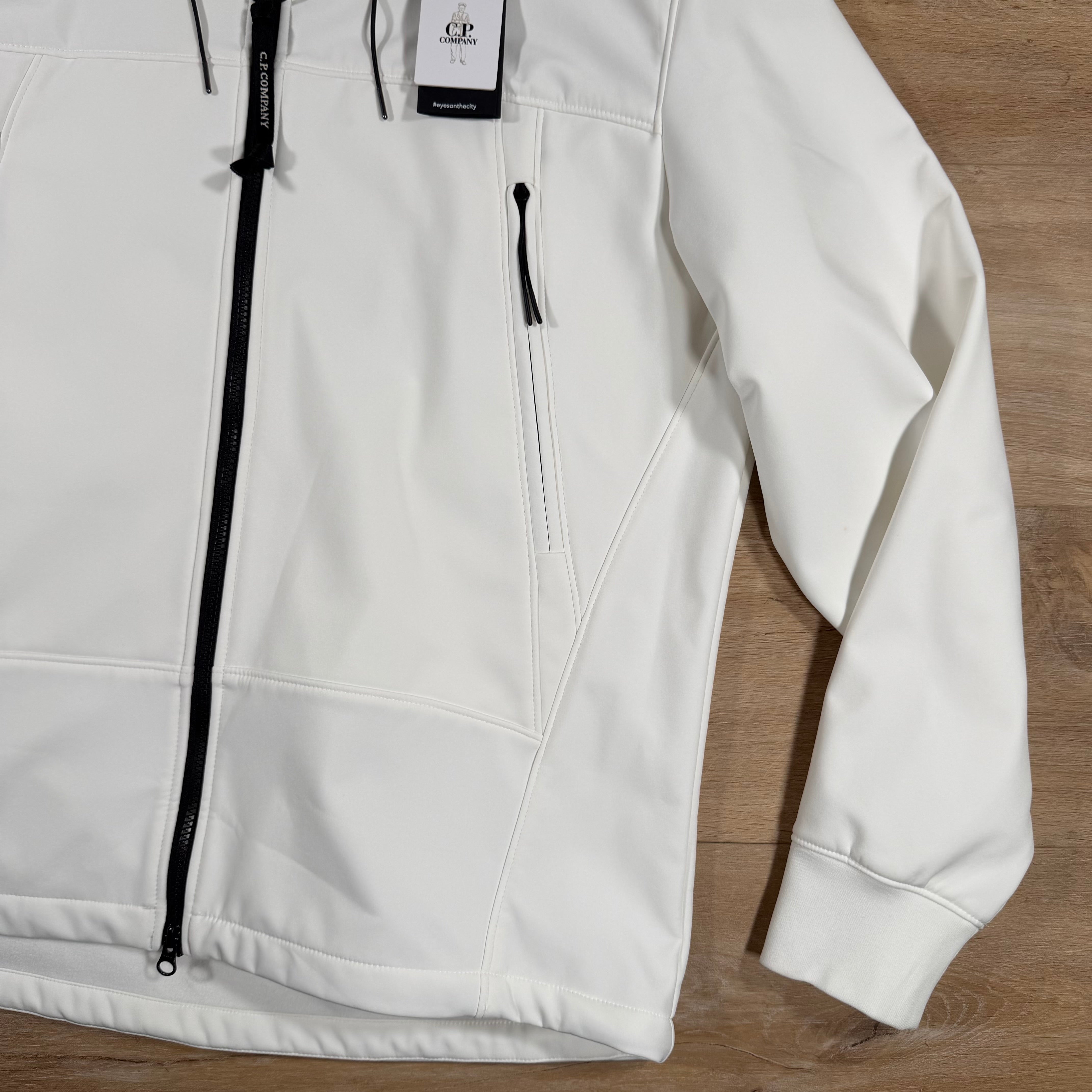 C.P. Company Shell-R Goggle Jacket in Gauze White – Label Menswear