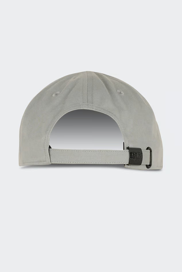 C.P. Company Gabardine Logo Cap in Flint Grey