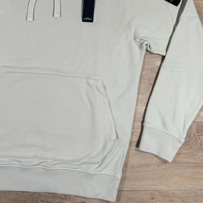 Stone Island Garment Dyed Pullover Hoodie in Plaster