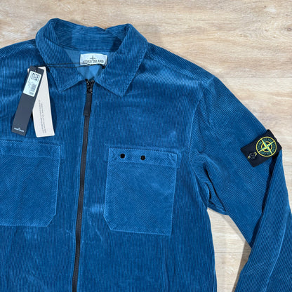 Stone Island Corduroy Overshirt in Avio Blue