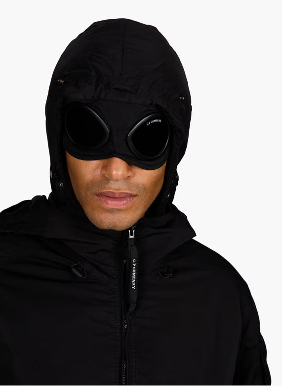 C.P. Company Heavy Chrome-R Padded Goggle Jacket in Black