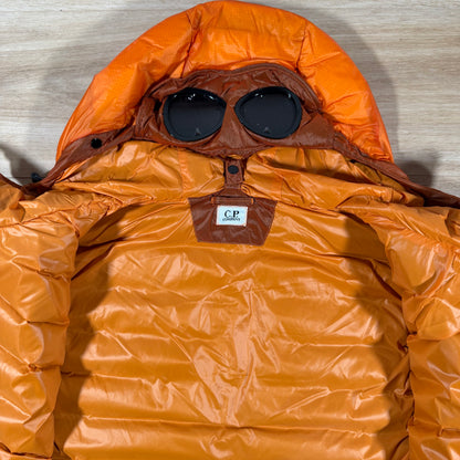 C.P. Company D.D. Shell Goggle Down Gilet in Russet Orange