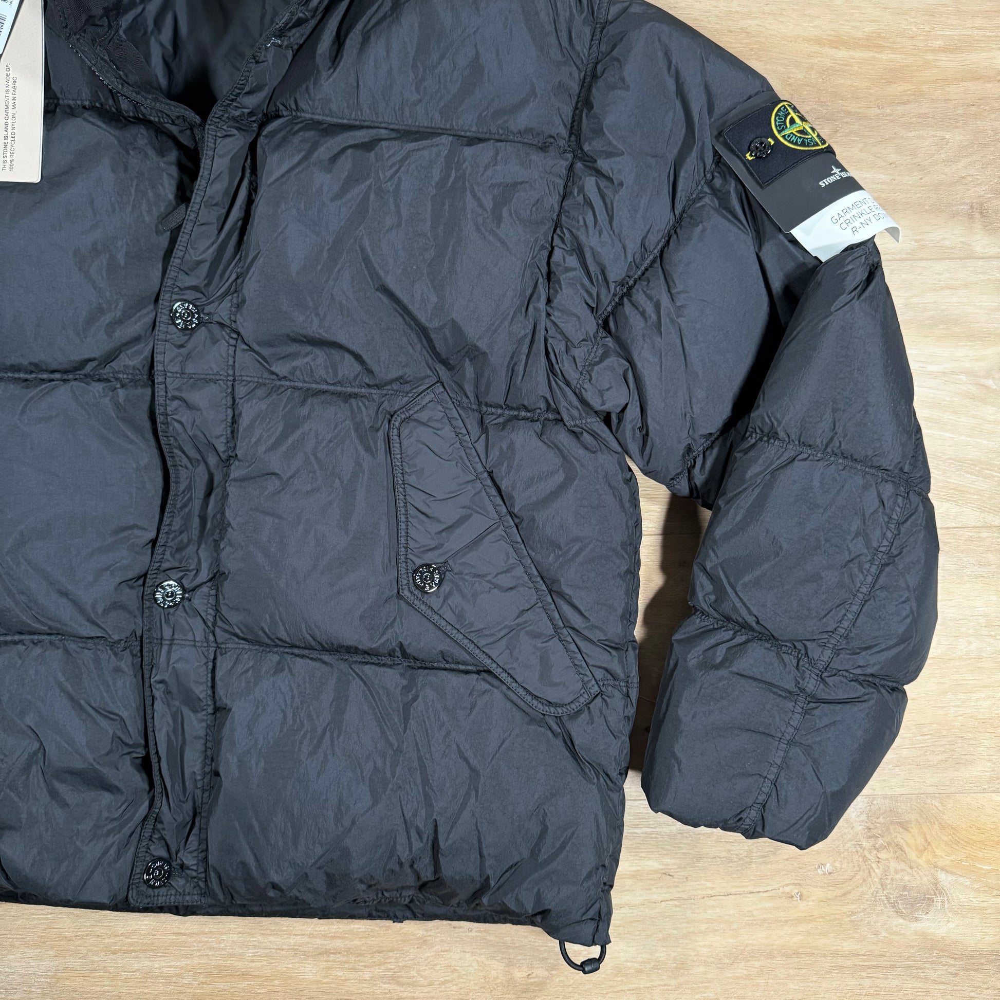 Puffer Jacket Stone Island Long Crinkle Rep Down Stone Island