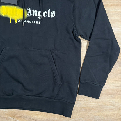 Palm Angels Los Angeles Sprayed Hoodie in Black