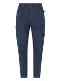 Stone Island Stretch Broken Twill Old Effect Cargo Pants in Navy