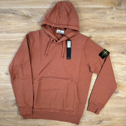 Stone Island Pullover Hoodie in Rust