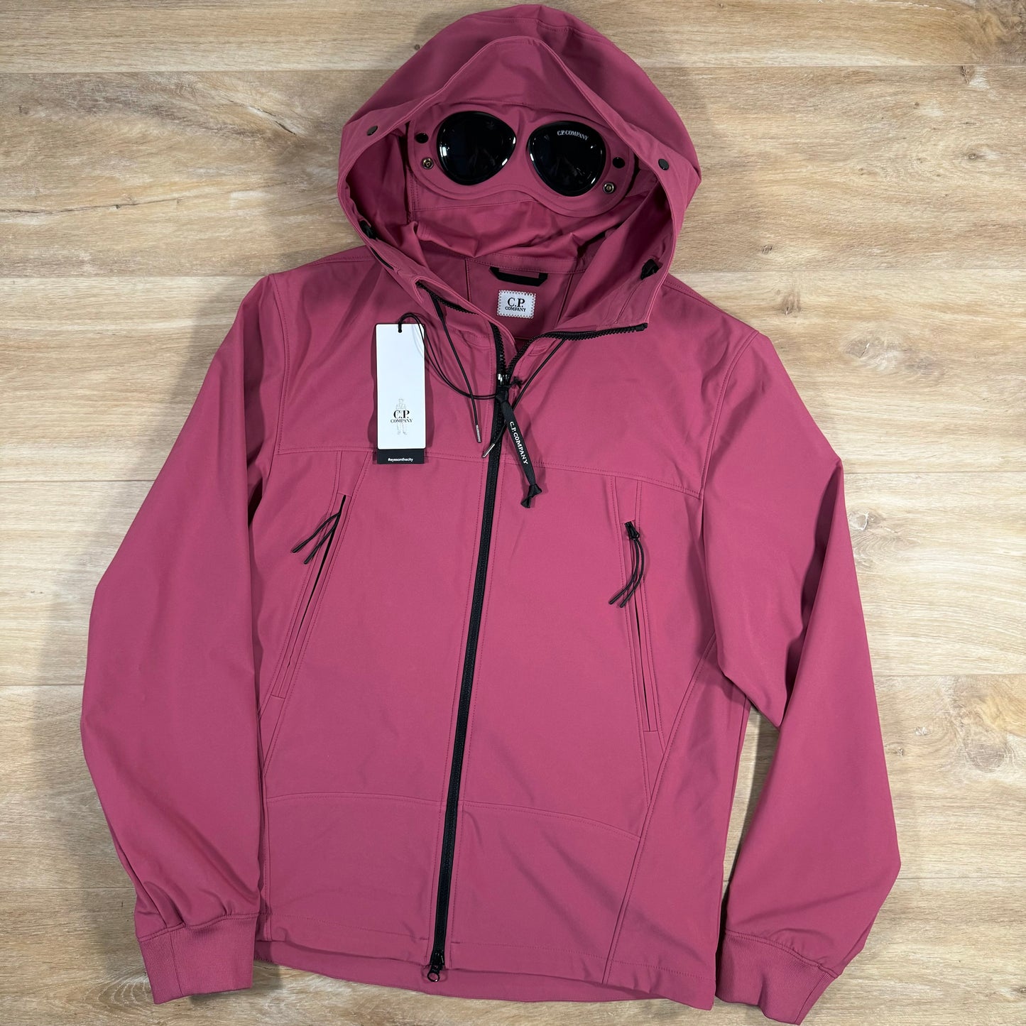 C.P. Company Soft Shell Goggle Jacket in Red Bud