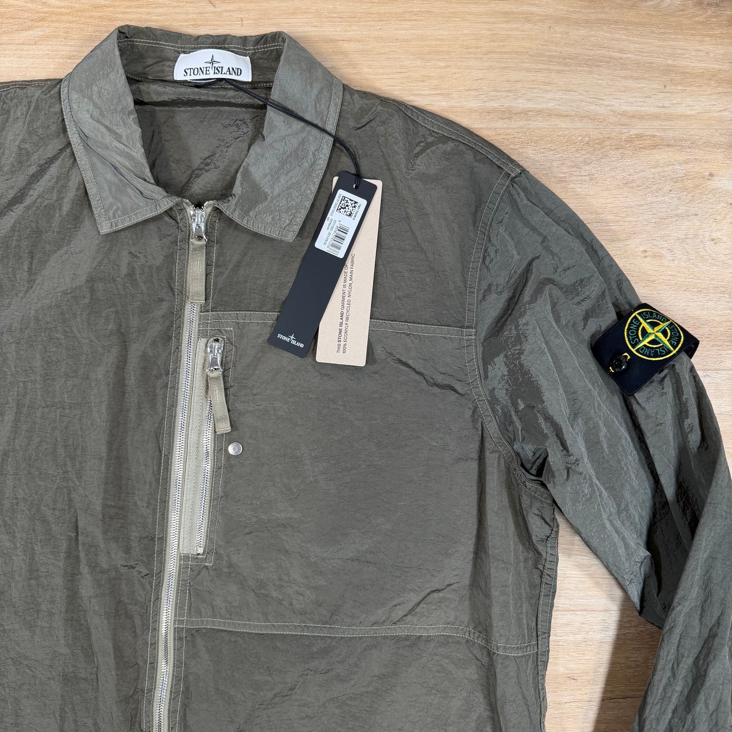 Stone Island Nylon Metal Overshirt in Military Green