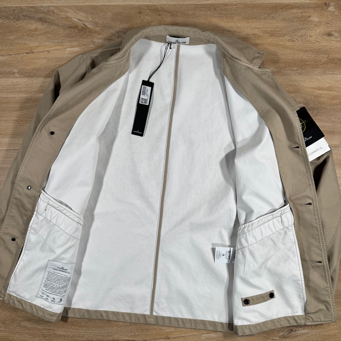 Stone Island Raso Gommato 3L Blazer in Desert