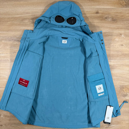 C.P. Company Shell-R Goggle Gilet in Riviera Blue